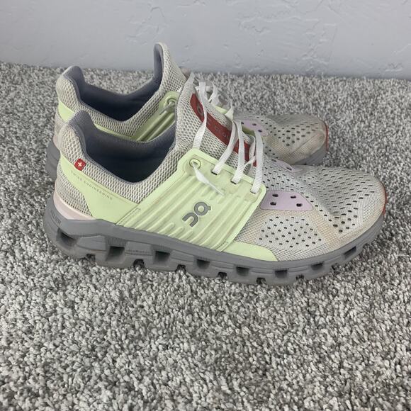 On Cloudswift Running Shoes Womens Size 9 White Green Mesh CloudTec 41.98921 - Picture 2 of 11